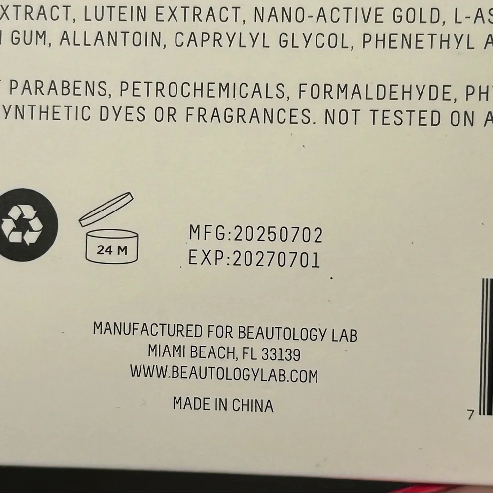 Beautology Lab 24k Gold Collagen Eye Masks w/ Vitamin C & Hyaluronic Acid- 2 Pk
